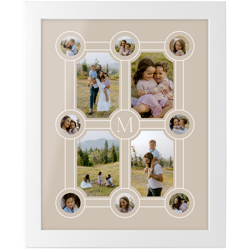 Vintage FamilyTree Tabletop Framed Prints, White, None, 8x10, Beige