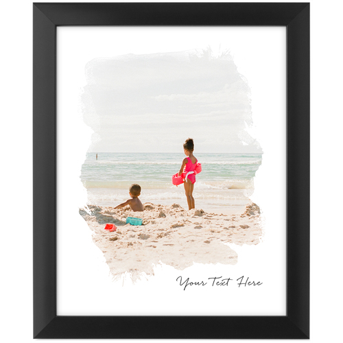 Brushstrokes Tabletop Framed Prints, Black, None, 8x10, White, white