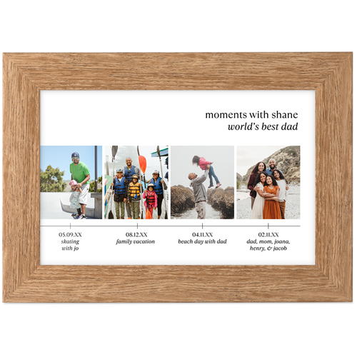 Timeline of Life Tabletop Framed Prints, Natural, None, 4x6, White