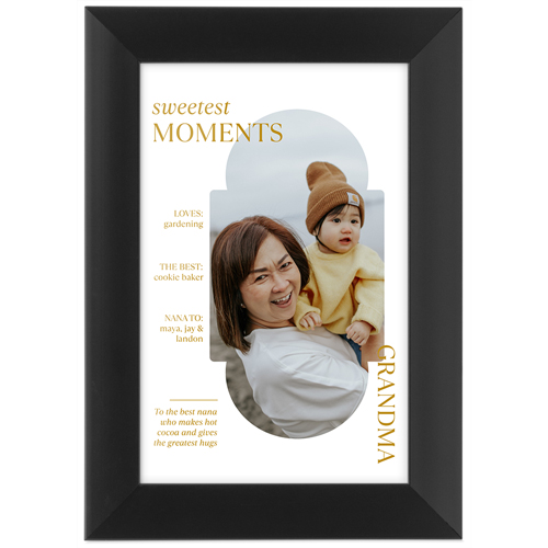 Favorite Infographic Tabletop Framed Prints, Black, None, 4x6, White