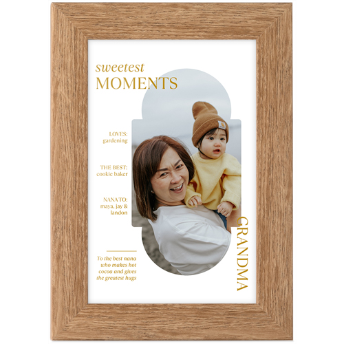 Favorite Infographic Tabletop Framed Prints, Natural, None, 4x6, White