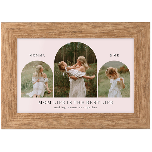 Family Portrait Arches Tabletop Framed Prints, Natural, None, 4x6, Pink, blush