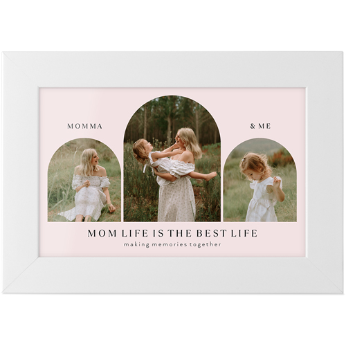 Family Portrait Arches Tabletop Framed Prints, White, None, 4x6, Pink