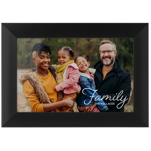 Family Script Tabletop Framed Prints, Black, None, 4x6, White, white