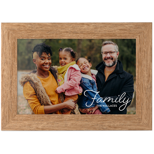 Family Script Tabletop Framed Prints, Natural, None, 4x6, White, white