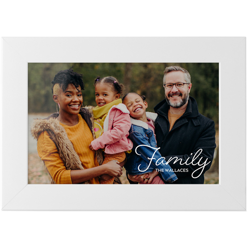 Family Script Tabletop Framed Prints, White, None, 4x6, White