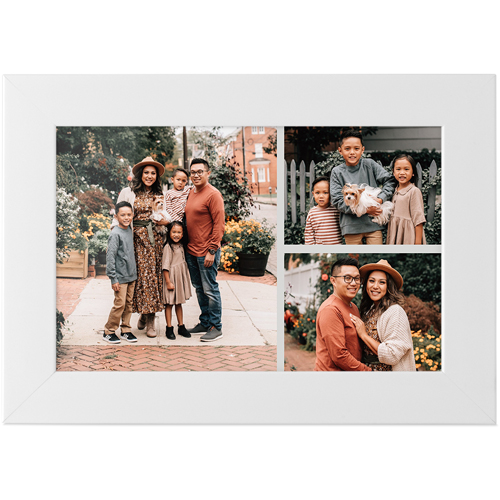 Gallery of Three Tabletop Framed Prints, White, None, 4x6, Multicolor