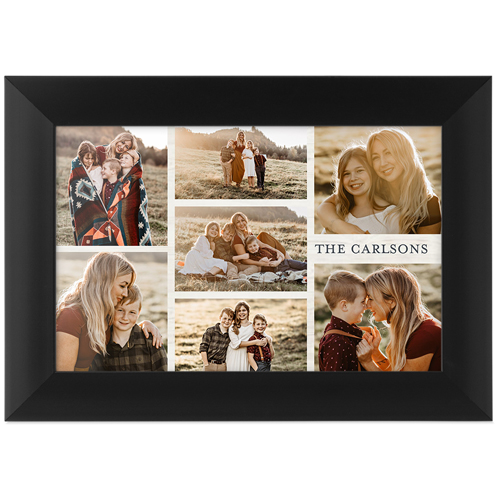 Gallery of Seven Tabletop Framed Prints, Black, None, 4x6, Multicolor, multi