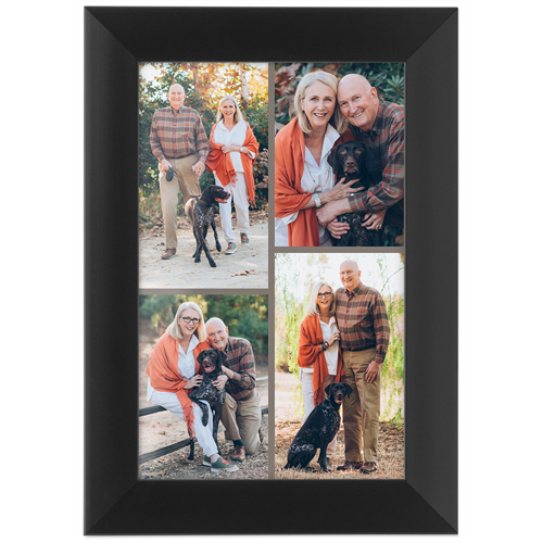 Gallery of Four Portrait Tabletop Framed Prints, Black, None, 4x6, Multicolor