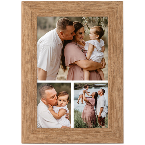 Gallery of Three Portrait Tabletop Framed Prints, Natural, None, 4x6, Multicolor