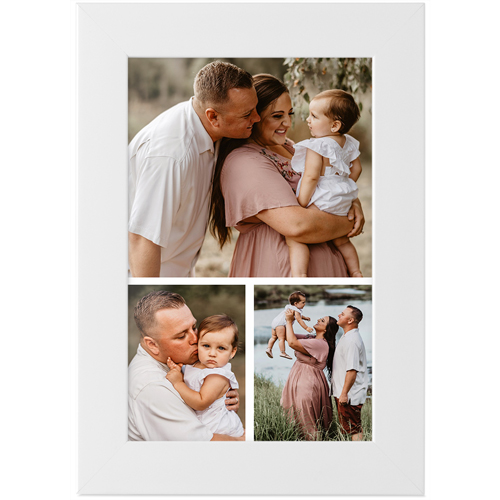 Gallery of Three Portrait Tabletop Framed Prints, White, None, 4x6, Multicolor