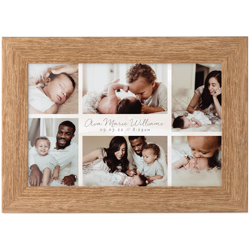 Text Gallery of Six Tabletop Framed Prints, Natural, None, 4x6, Multicolor
