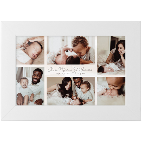 Text Gallery of Six Tabletop Framed Prints, White, None, 4x6, Multicolor