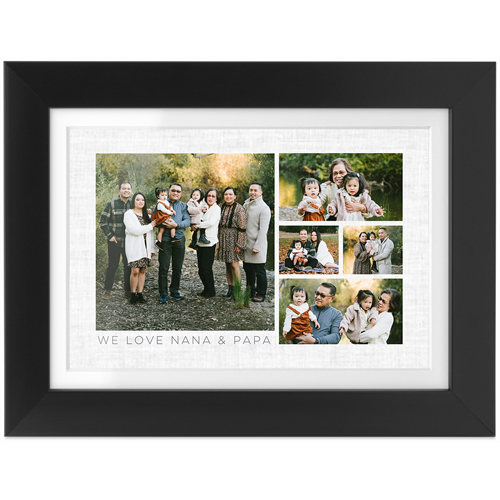 Hero Gallery of Five Tabletop Framed Prints, Black, White, 4x6, Multicolor
