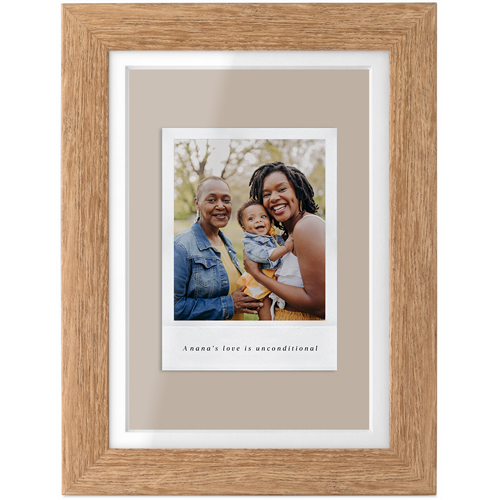 Simple Photo Frame? Tabletop Framed Prints, Natural, White, 4x6, Beige