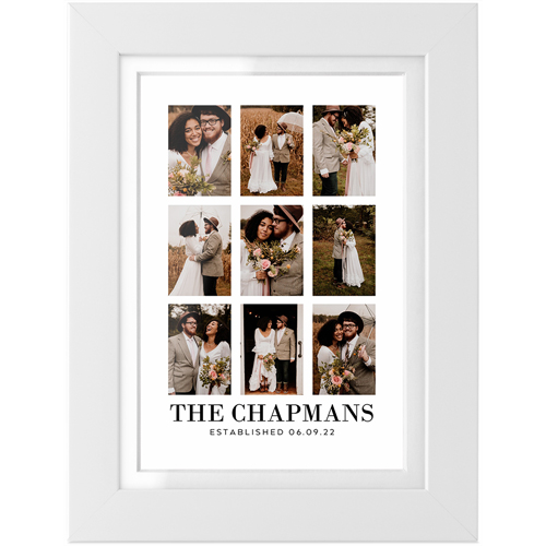 Gallery of Nine Portrait Tabletop Framed Prints, White, White, 4x6, Multicolor