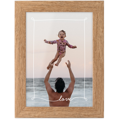 Love Border Tabletop Framed Prints, Natural, None, 5x7, White, white