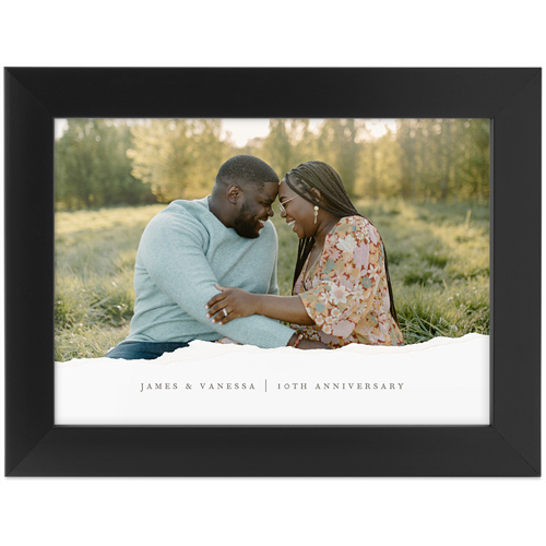 Textured Paper Tabletop Framed Prints, Black, None, 5x7, White, white