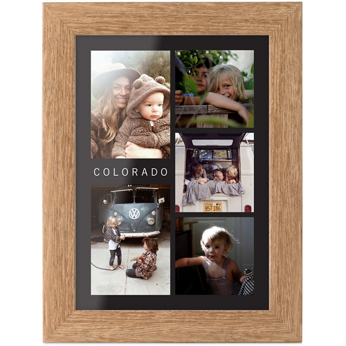 Minimalist Gallery of Five Tabletop Framed Prints, Natural, None, 5x7, Multicolor