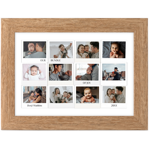 First Year Frames Tabletop Framed Prints, Natural, None, 5x7, White