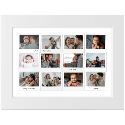 First Year Frames Tabletop Framed Prints, White, None, 5x7, White, white