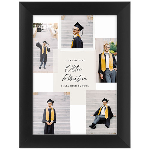 Handwritten Note Collage Tabletop Framed Prints, Black, None, 5x7, Beige
