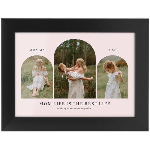 Family Portrait Arches Tabletop Framed Prints, Black, None, 5x7, Pink