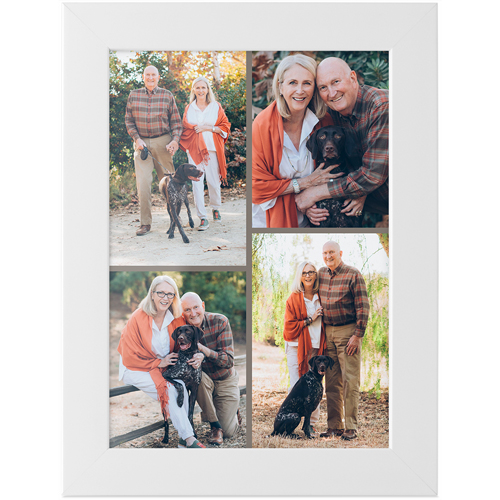 Gallery of Four Portrait Tabletop Framed Prints, White, None, 5x7, Multicolor