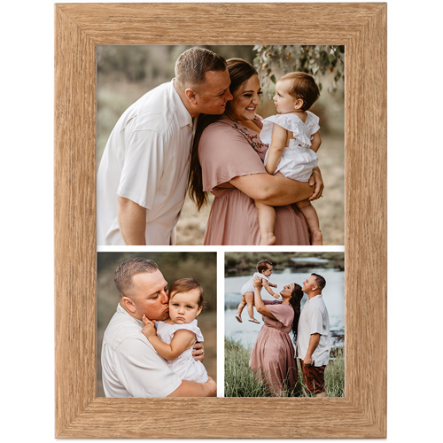 Gallery of Three Portrait Tabletop Framed Prints, Natural, None, 5x7, Multicolor