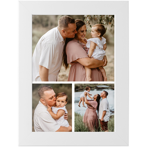 Gallery of Three Portrait Tabletop Framed Prints, White, None, 5x7, Multicolor