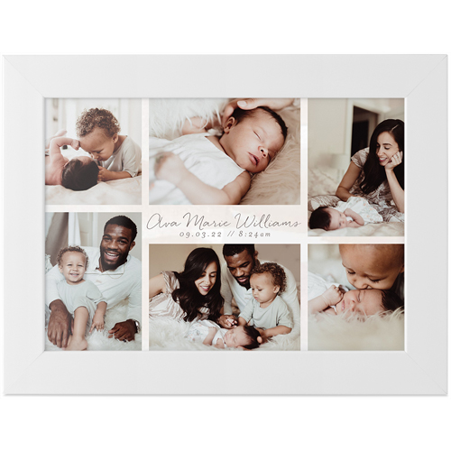 Text Gallery of Six Tabletop Framed Prints, White, None, 5x7, Multicolor