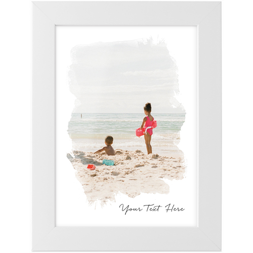 Brushstrokes Tabletop Framed Prints, White, None, 5x7, White