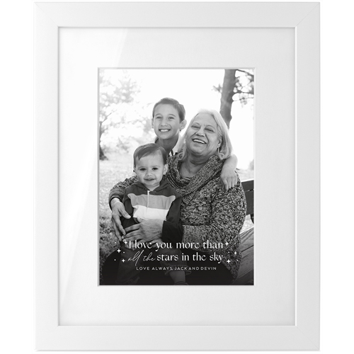 Stars In Sky Tabletop Framed Prints, White, White, 5x7, White, white