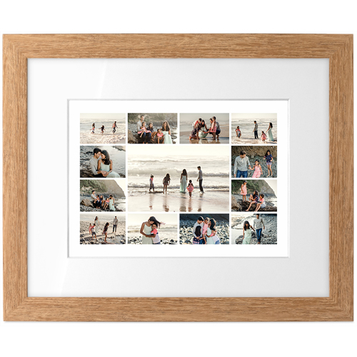 Gallery of Thirteen Tabletop Framed Prints, Natural, White, 5x7, Multicolor