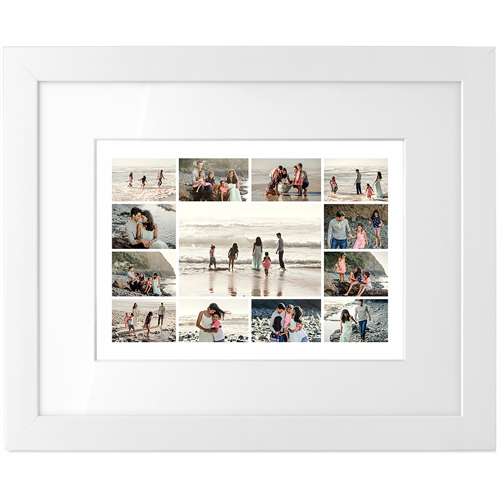 Gallery of Thirteen Tabletop Framed Prints, White, White, 5x7, Multicolor