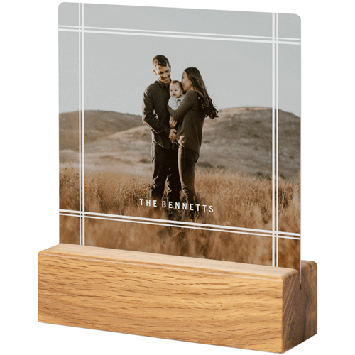 Intersecting Ways Tabletop Metal Prints, 5x5, Natural, White