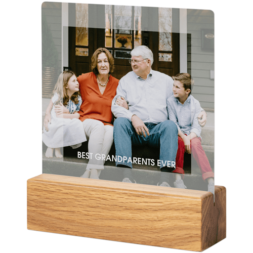 Transparent Border Tabletop Metal Prints, 5x5, Natural, White, white