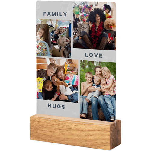 Sentiment Gallery Of Four Tabletop Metal Prints, 5x7, Natural, Multicolor