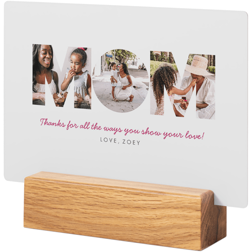 Mom Tabletop Metal Prints, 5x7, Natural, White, white