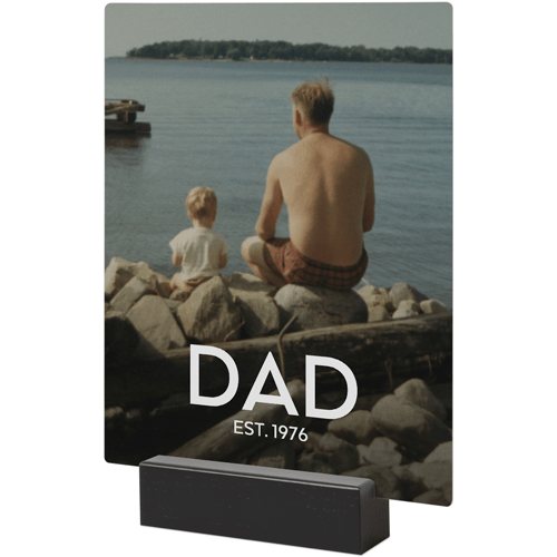 Bold Dad Tabletop Metal Prints, 8x10, Black, White