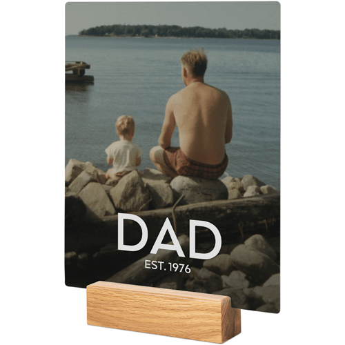 Bold Dad Tabletop Metal Prints, 8x10, Natural, White