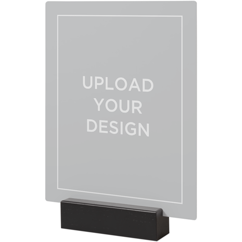 Upload Your Own Design Portrait Tabletop Metal Prints, 8x10, Black, Multicolor