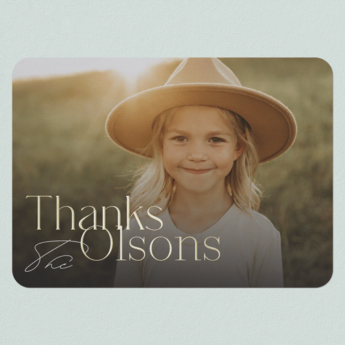 Stacked Footer 5x7 Personalized Foil Card by Kelli Hall Tiny Prints