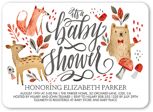 tiny prints baby shower invitations