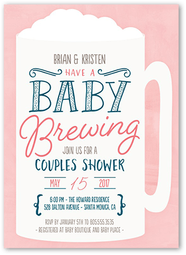 tiny prints baby shower invitations