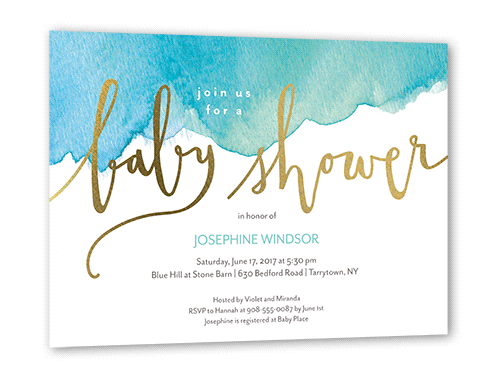 teal baby shower invitations