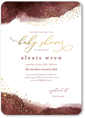 Red baby 2024 shower invitations