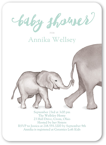 Cheap elephant store baby shower invitations