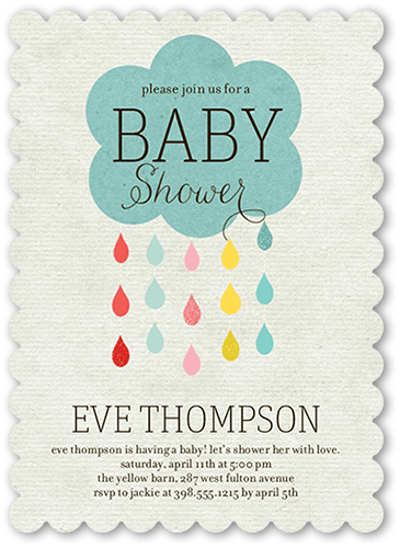 Drip Drop Shower 5x7 Unique Baby Shower Invitations | Tiny ...