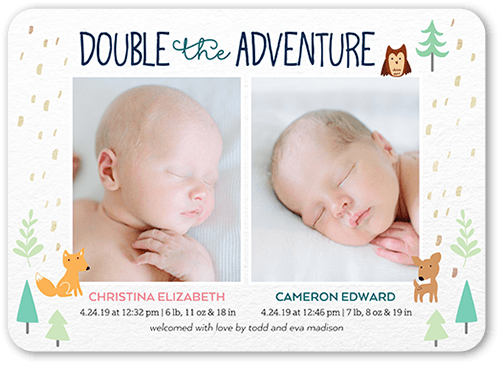 Shutterfly twin birth store announcements